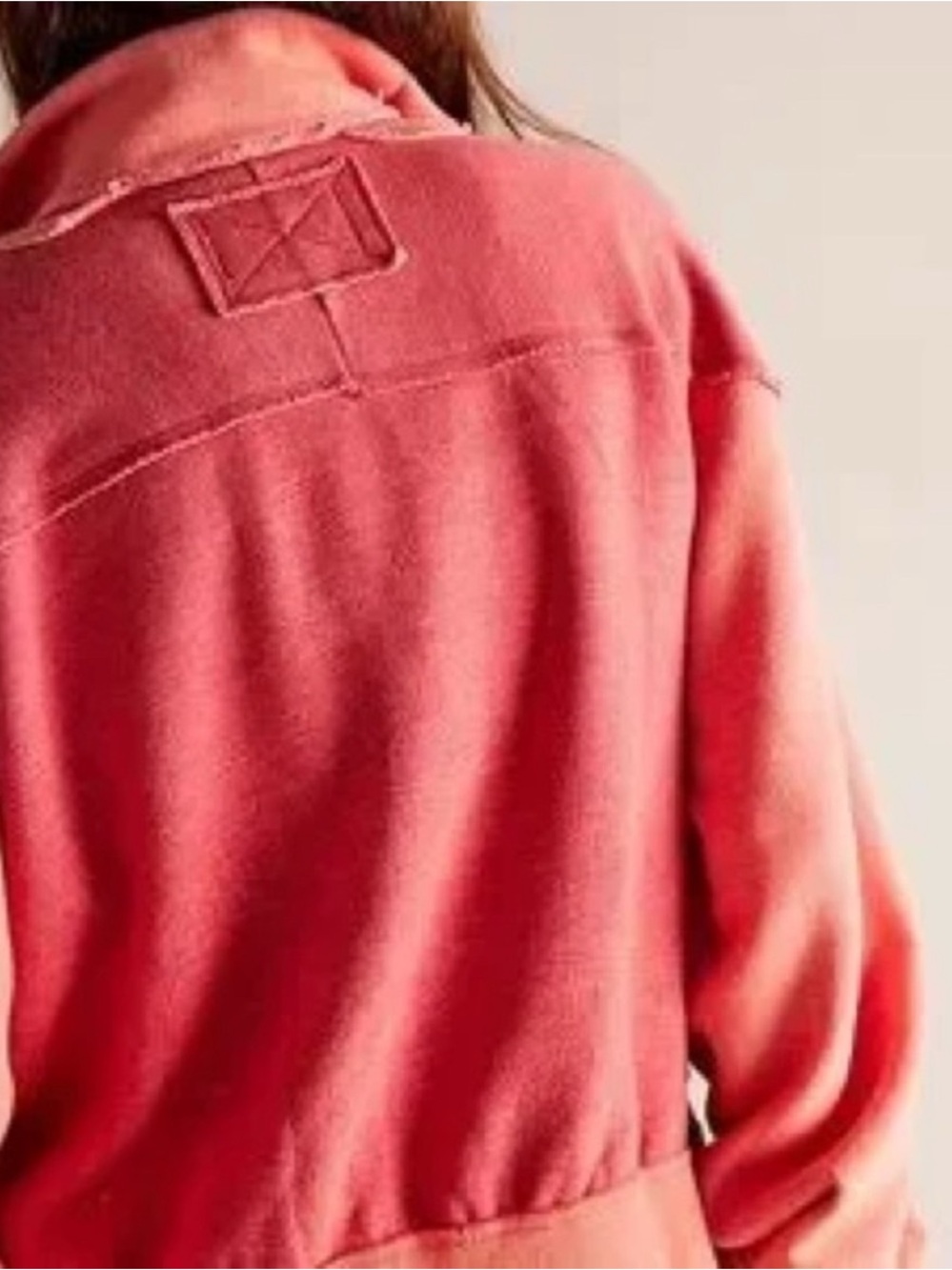 We The Free Pink Colorblock Kassey Quarter Zip Oversize Pullover Sweater- L - Picture 3 of 8